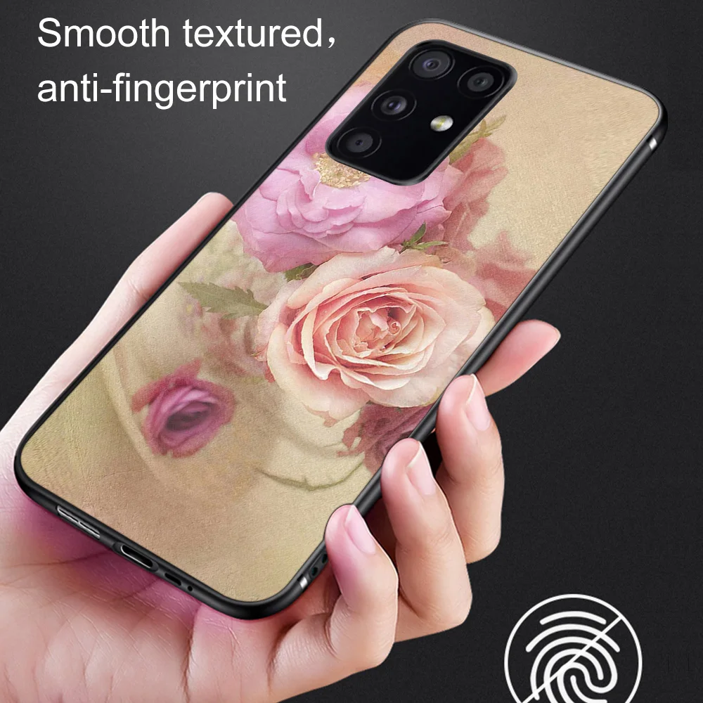 

Rose Flower Leaf For Samsung Galaxy S21 A51 S20 S10 S9 S8 Plus Ultra S10e A50 A71 A70 A20E A21 NOTE 20 10 9 8 Plus Soft TPU Case