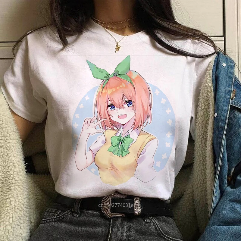 

Japanese Anime Comics Top Daily Kawaii Cartoon Manga Tee Casual Quintessential Quintuplets Graphic T Shirt Oversized