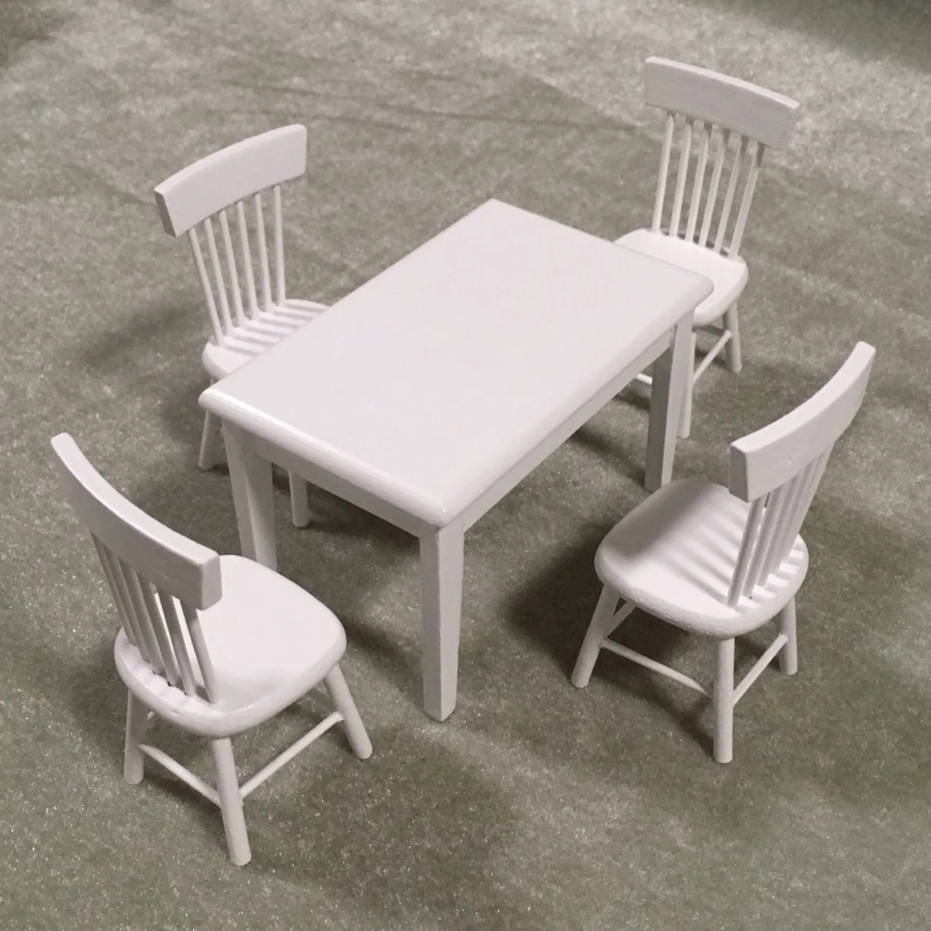 

1:12 Dollhouse Miniature Funiture Dining Table and Chair Set