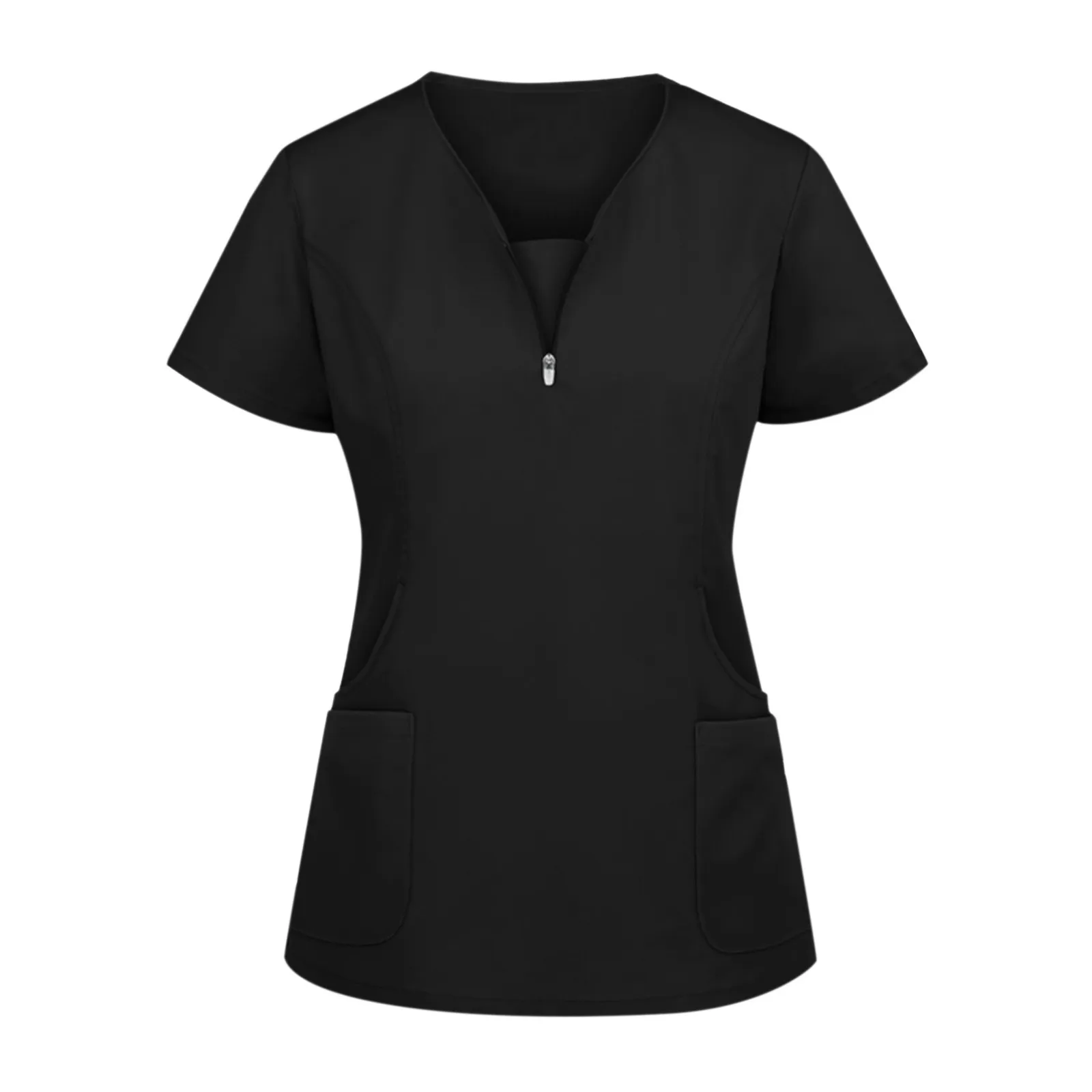Рабочая Униформа для медсестер женская футболка с коротким рукавом и карманами