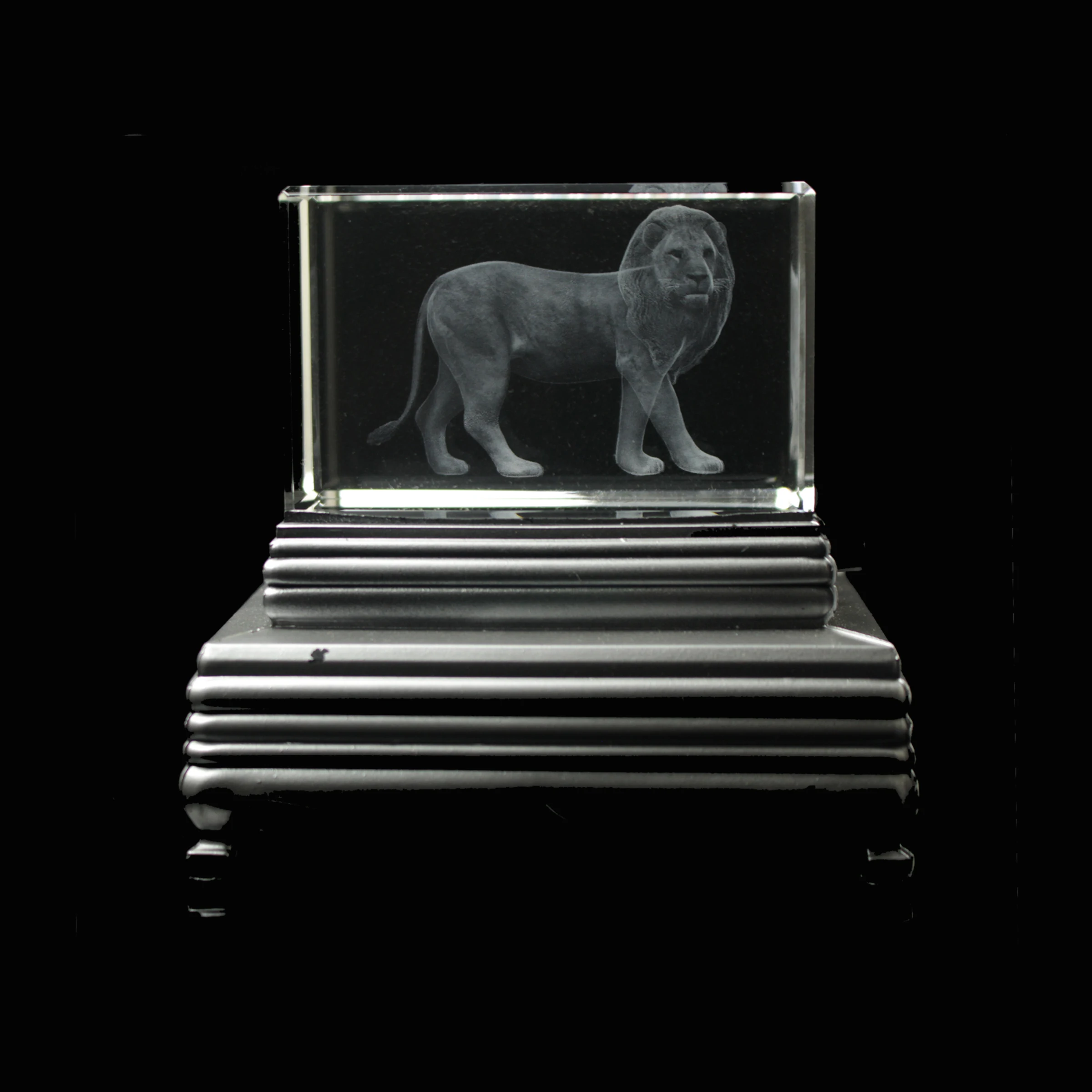 Креативные подарки на день рождения 3D лазерная гравировка Лев кристалл фэншуй