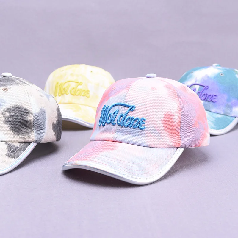 

Summer Kids Boy Girl Letter Tie Dyed Baseball Hat Children Sun Caps Bonnet