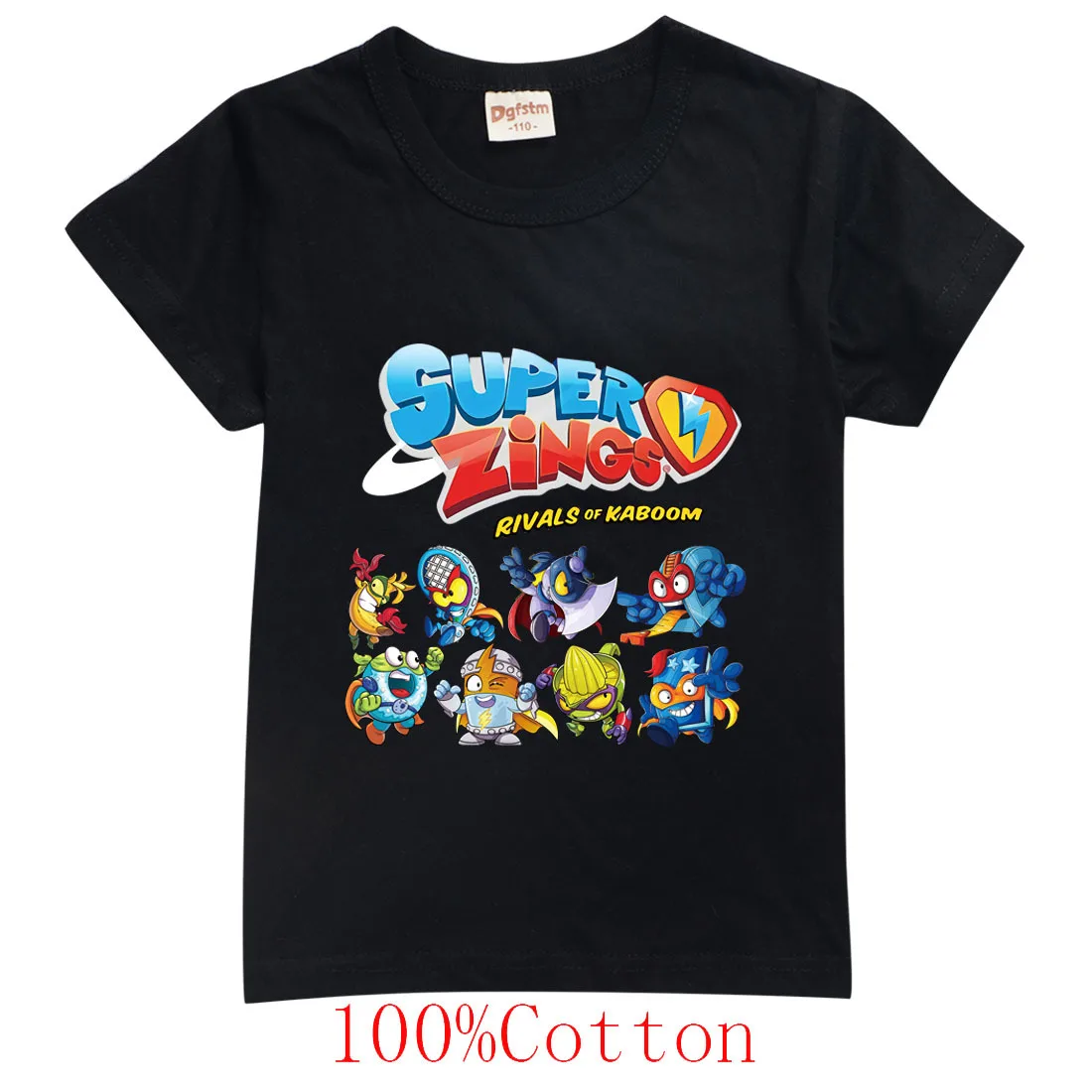 

2-16Y Superzings T Shirt Kids Summer Short Sleeve O-neck Tshirt Super Zings Tees Baby Boys Casual Cartoon Tops Tees Girls Shirts
