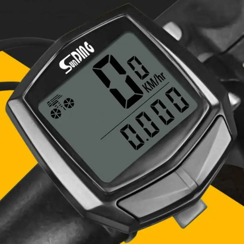 

Bicycle Bike ABS Speedometer LCD Cycling Wired Odometer Stopwatch Cable Sensor