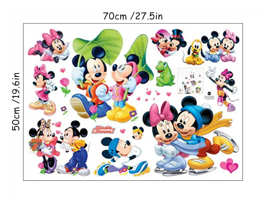 DM57-0163 Mickey Новые Аниме игры наклейки на стену супер забавные Марио 3d Виниловые наклейки детская комната детская декорация мультфильм обои 70*50 см - Цвет: DM57-0163 Mickey