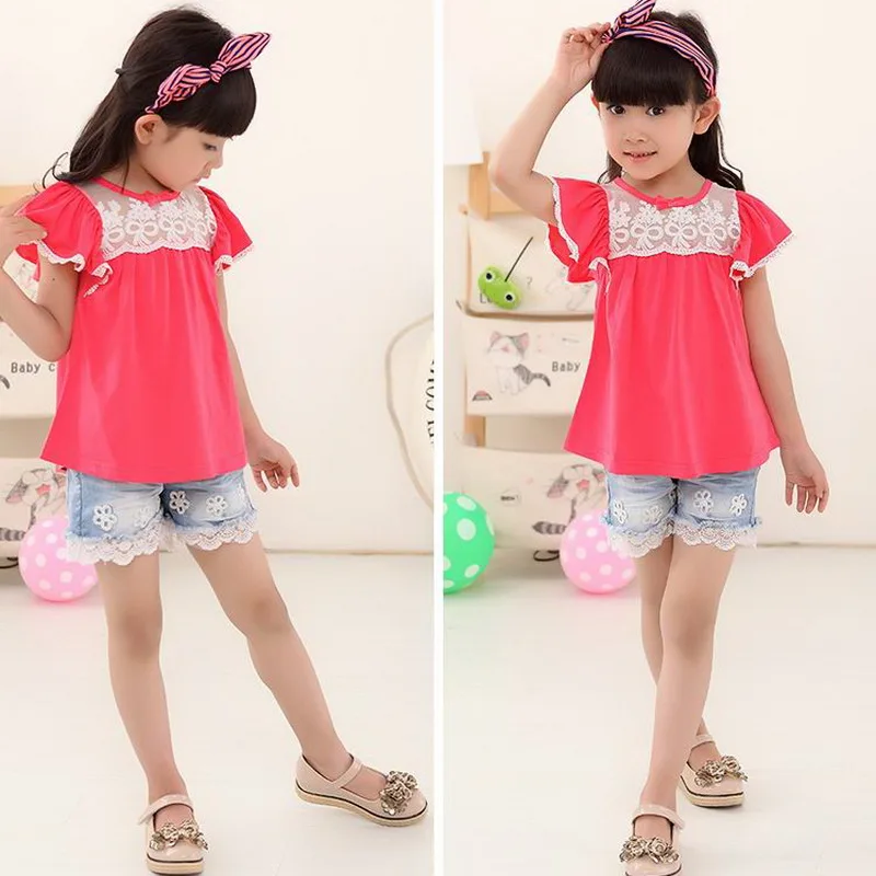 Футболка с коротким рукавом для маленьких девочек хлопковая футболка летние