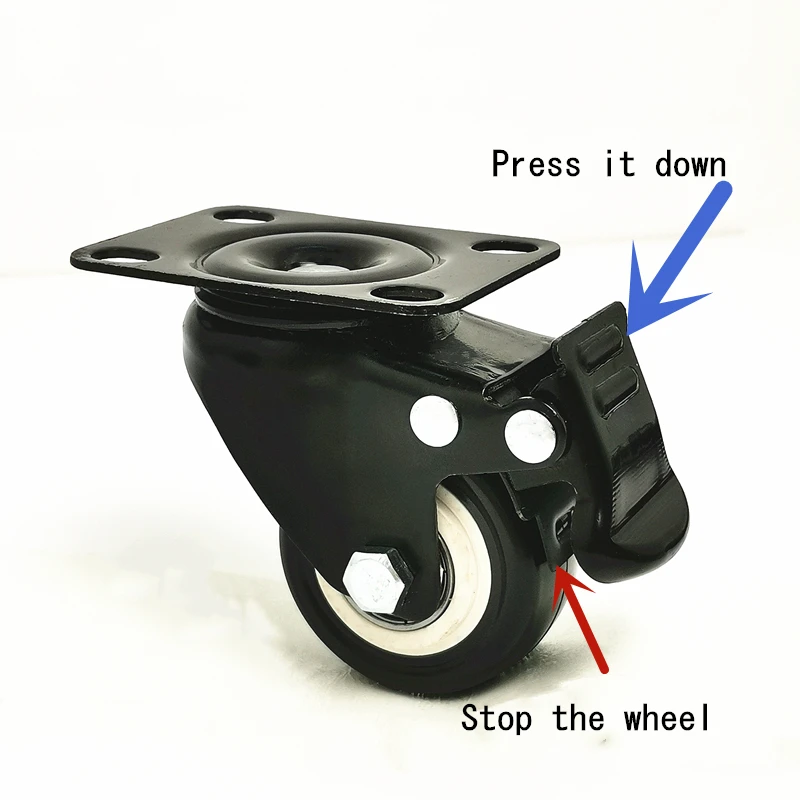 Ролики на колесиках черные резиновые поворотные для офисного стула дивана