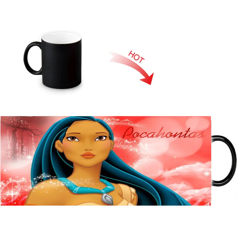 Керамические кофейные кружки на заказ чашка Покахонтас с молочным чаем