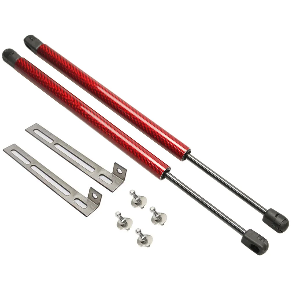 red carbon fiber Для SEAT Leon MK3 2012- шрифт капота модифицирует газовые стойки из углеродного волокна поддержка подъема Амортизатор аксессуары для амортизаторов амортизатор - Цвет: red carbon fiber