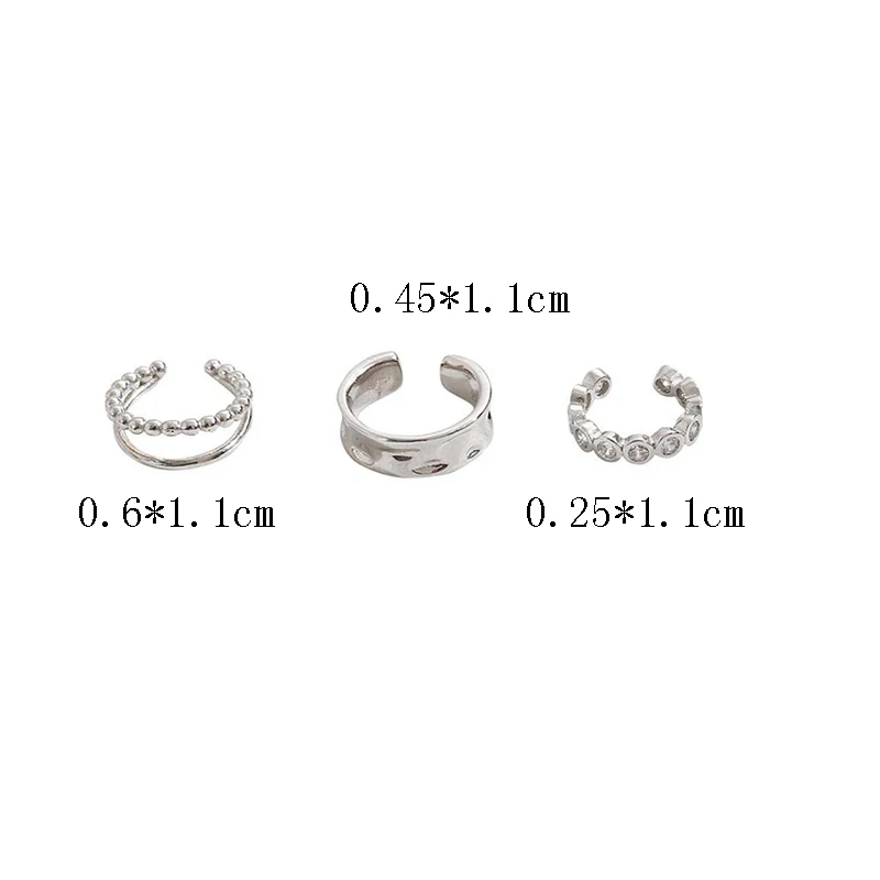 

1Pc Fashion Silver Color Simple Crystal Clip Earrings For Women Girls Cute Twist Zirconia Ear Cuff Clip Without Piercing Jewelry