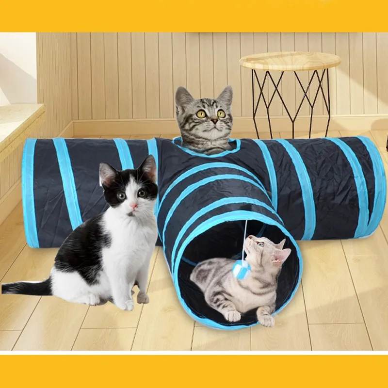 

3Holes Foldable Pet Cat Tunnel Indoor Outdoor Pet Cat Training Toy for Cat Rabbit Animal Play Tunnel Tube With Ball For Kittens