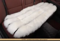 1Pcs Australia One Level Sheepskin Long Wool Breathable Warm Soft Covers Chair Cushion Car Seat -Lamb White