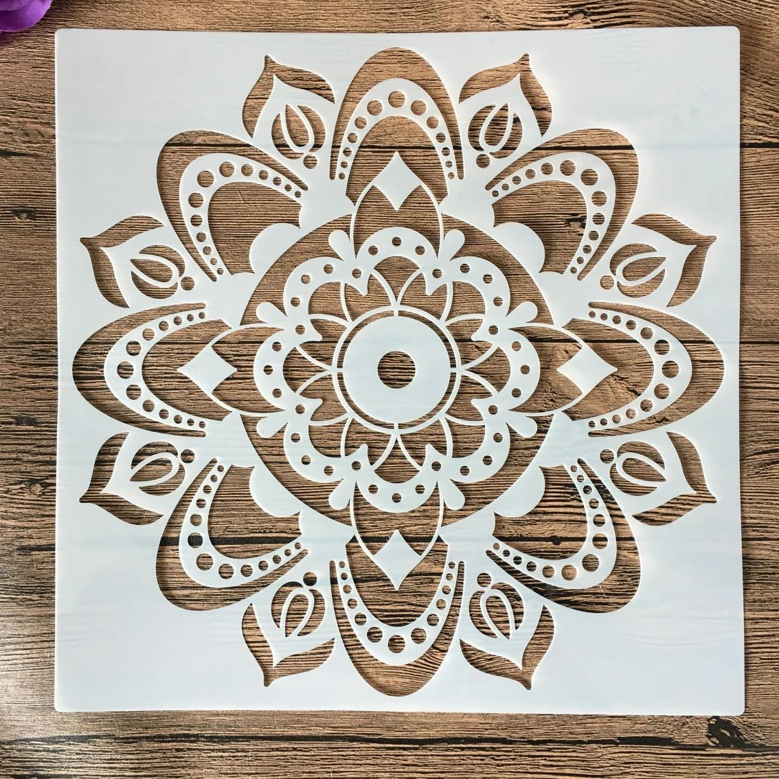 

30x30cm Large Mandala Wheel Decorative Stencil Stencils Wall Scrapbook Coloring Book Embossing Album big stencil
