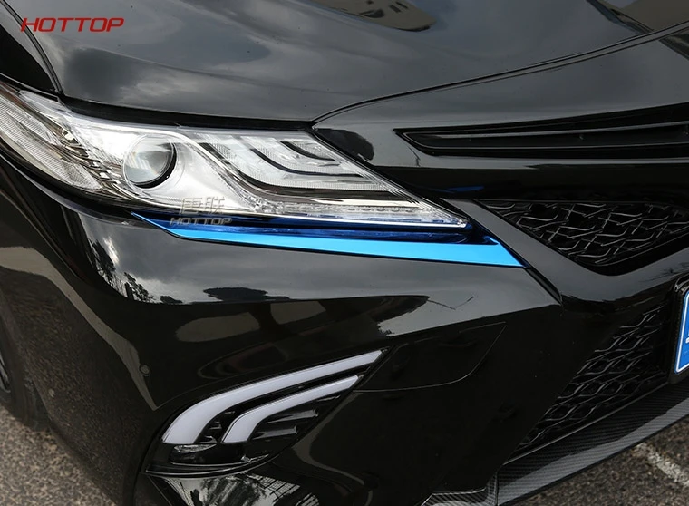 Автомобильные фары из нержавеющей стали, брови, веки для Toyota Camry, автомобильный Стайлинг, передняя фара, брови, накладка, аксессуары