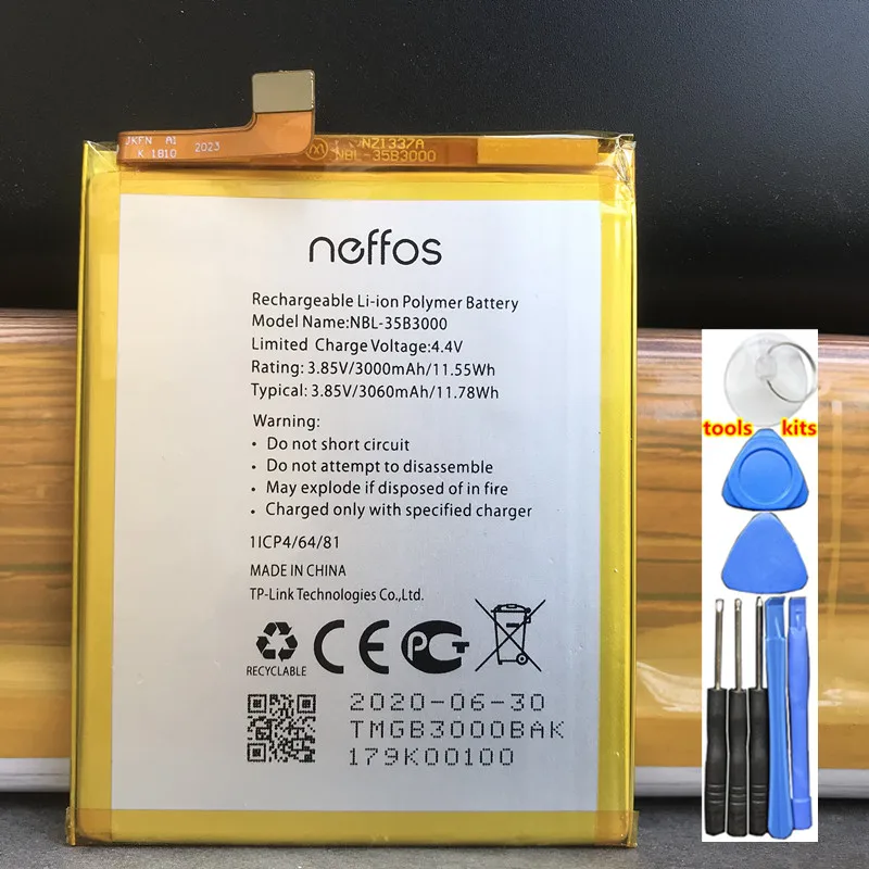 NBL-35B3000 40A2920 43A2500 4000 38A2250 2500 Mobile Phone Battery For TP-LINK Neffos X9 C7 Y7 C9A C7S X20 Pro X1 Lite Max C5S
NBL-35B3000 40A2920 43A2500 4000 38A2250 2500 Mobile Phone Battery For TP-LINK Neffos X9 C7 Y7 C9A C7S X20 Pro X1 Lite Max C5S