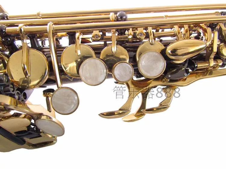 Саксофон сопрано новый черный никель золото стандартная латунная скульптура BB Sax