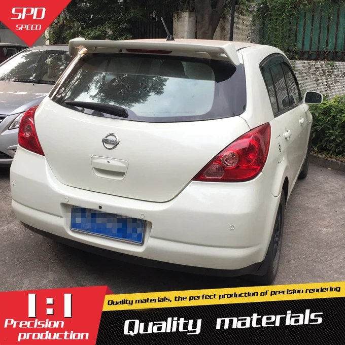 Для Tiida 2006 2010 спойлер высокого качества ABS Материал заднее крыло автомобиля