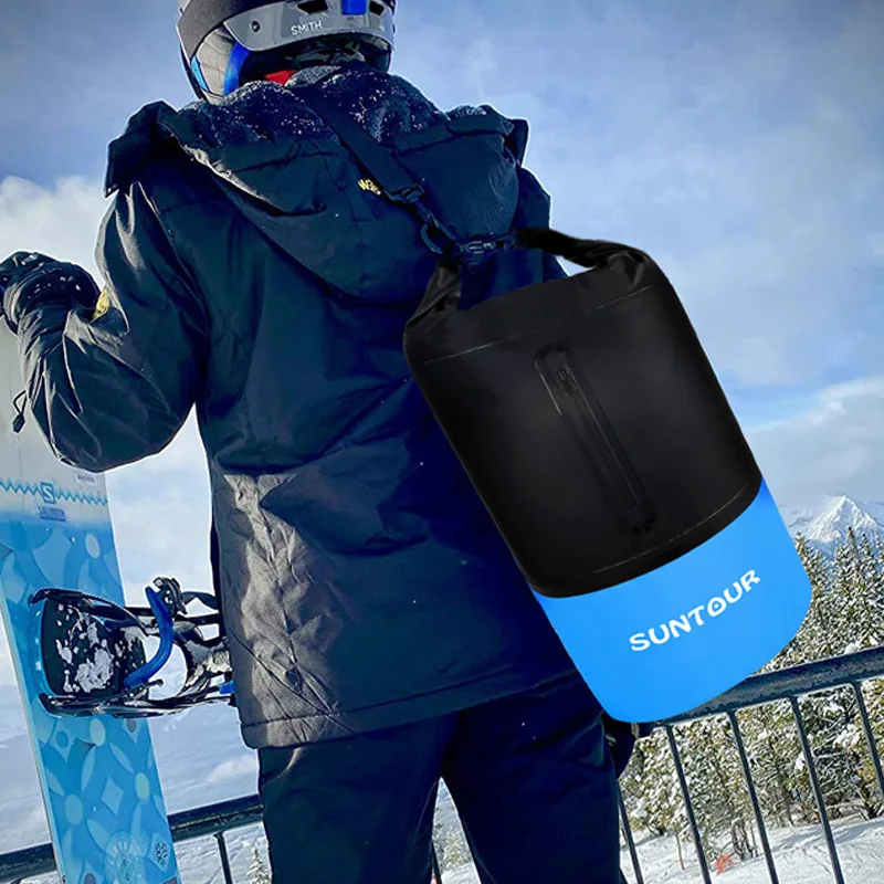 

PVC Drifting Diving Bucket Bag Waterproof Bag Male Female Shoulder Outdoor Travel Backpack Lightweight Drifting Beach Bag X414A