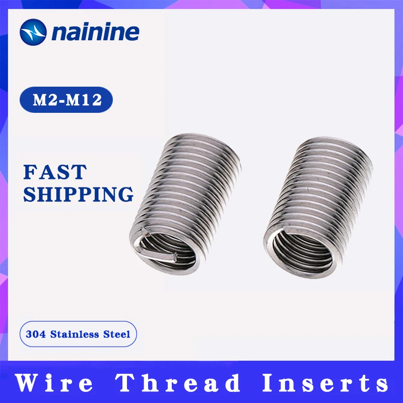 60 шт. набор серебряных вставок для ремонта резьбы|threaded screw inserts|screw insertscrew thread inserts |