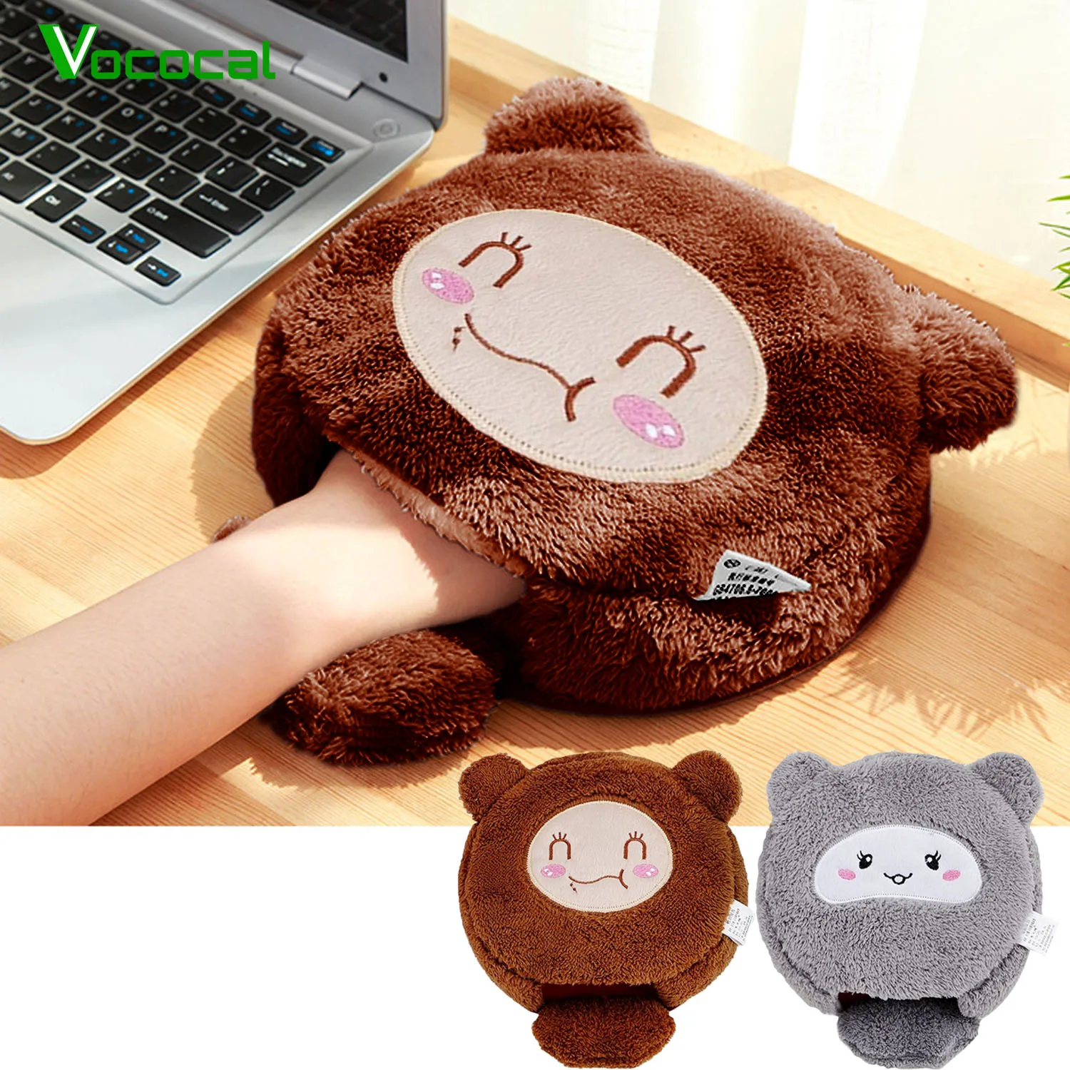 Зимний милый коврик для мыши из мультфильма мягкого плюша USB игр с подогревом