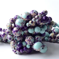 fashion round violet turquoise diy loose bead for jewelry bracelet making 46810mm