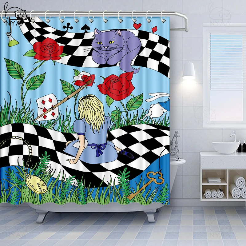 Vixm клетчатая занавеска для душа монохромная композиция с классической шахматной