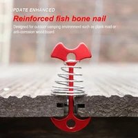 outdoor spring fixed fish bone nail outdoor tent fixing nails camping windproof drawstring buckle camping tool accessories
