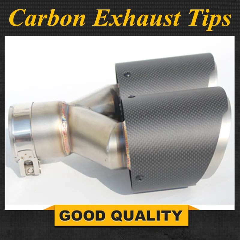 

Бесплатная доставка: 1 шт. Двойная модель Y из углеродного волокна + универсальная автоматическая выхлопная труба из нержавеющей стали с дво...