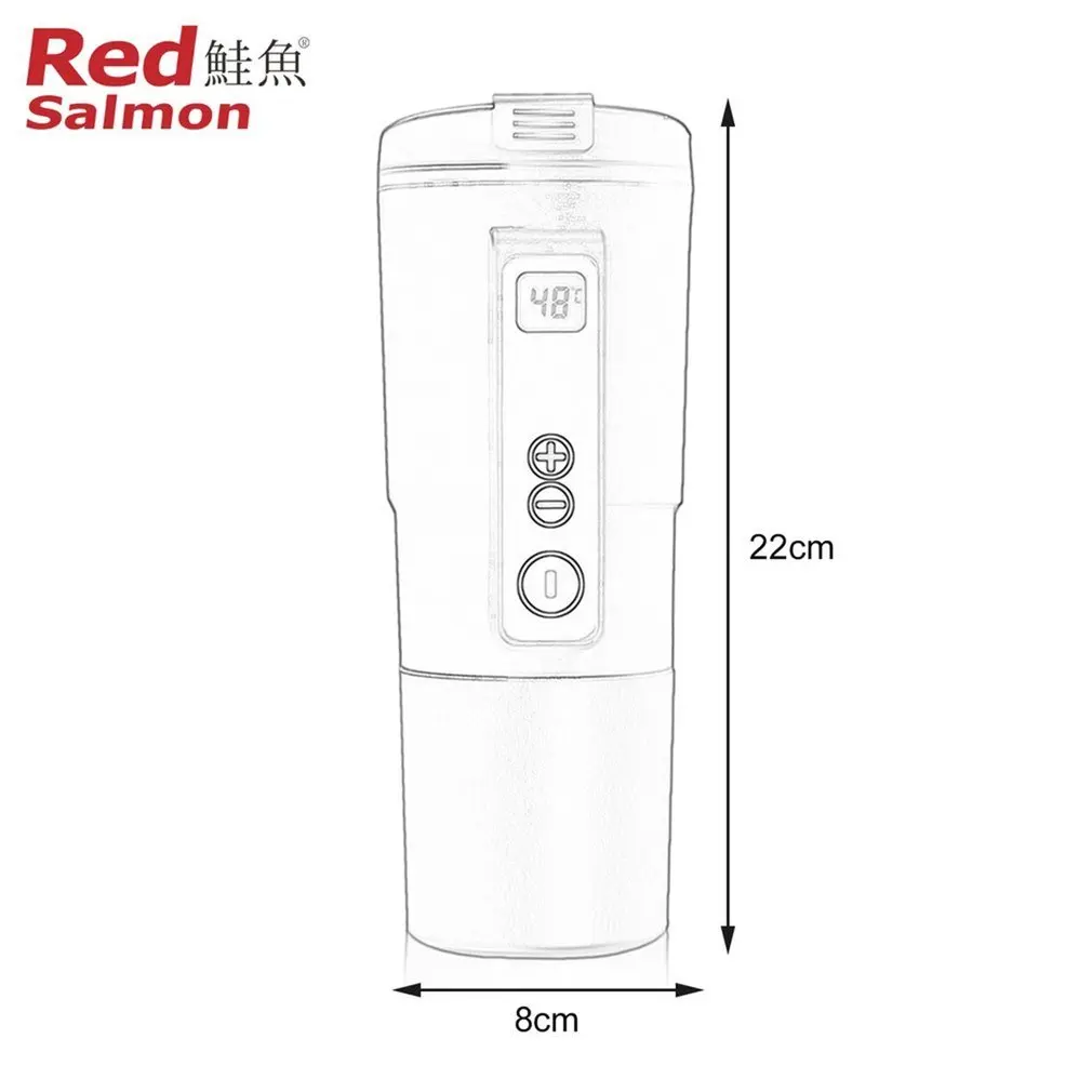 

Portable Intelligent Car Auto Heating Cup Adjustable Temperature Car Boiling Mug Digital Display Kettle Vehicle Accessory