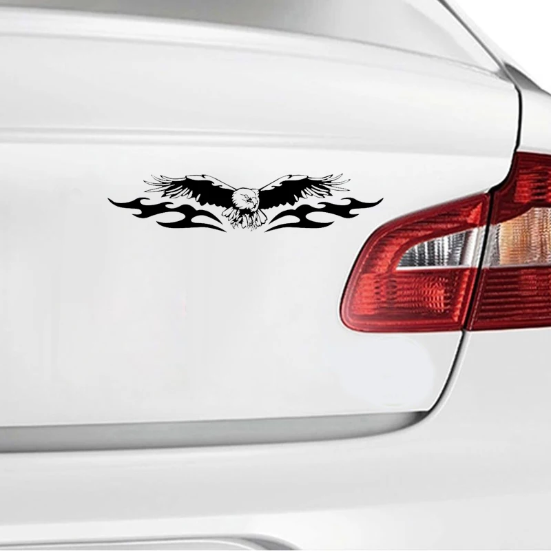 

Classic Design EAGLE FULL WING Car Sticker Decal Black/whte Styling Car-Stickers and Decals Cover Scratches for Bumper Kk19*4cm