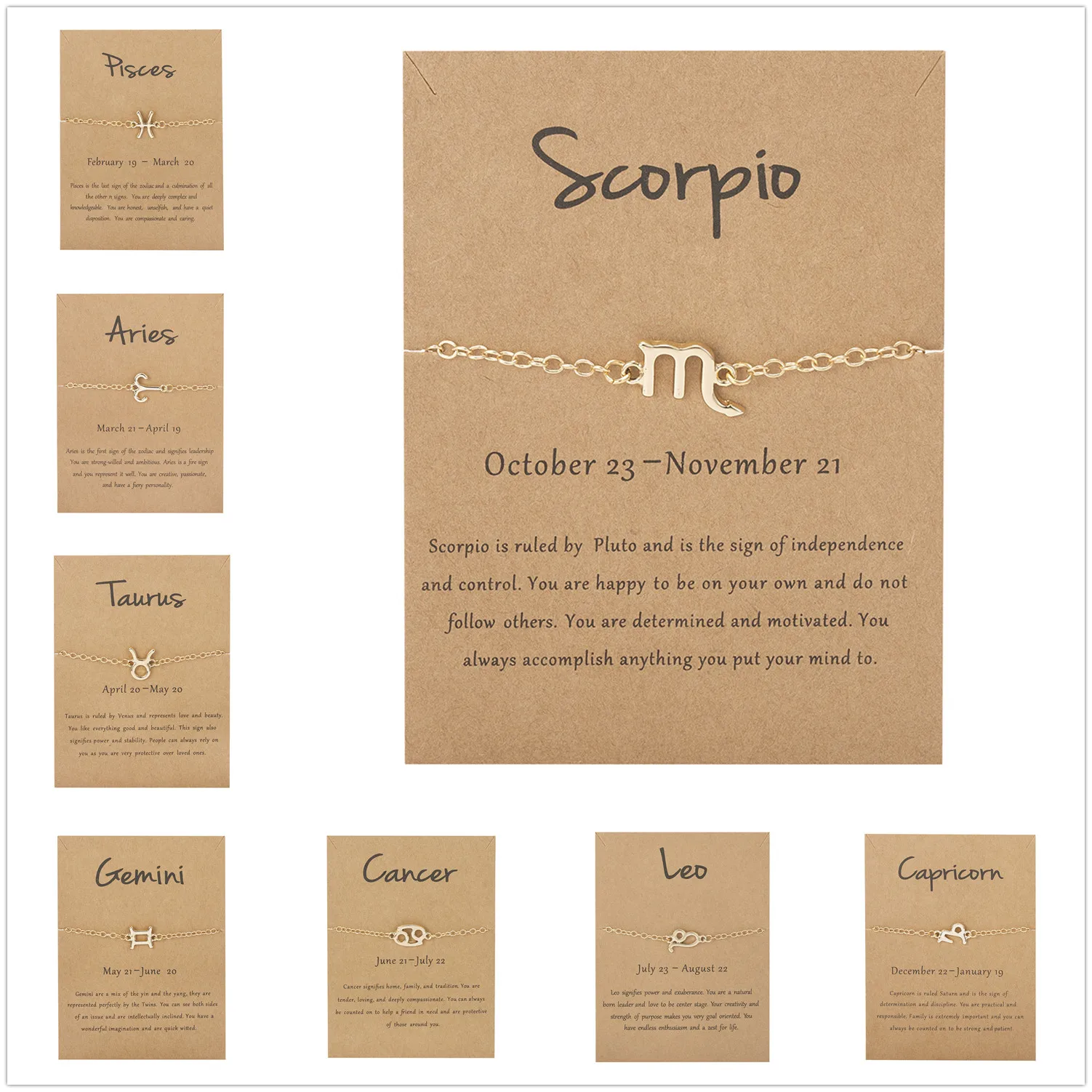 Браслет со знаком зодиака очаровательное Ювелирное Украшение для дружбы знака