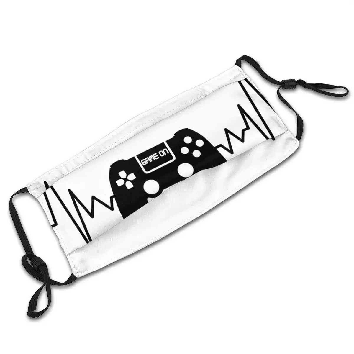 

Game Controller Heartbeat Gamer Mouth Face Mask Anti Haze Dust Mask With Filters Protection Mask Respirator Mouth Muffle