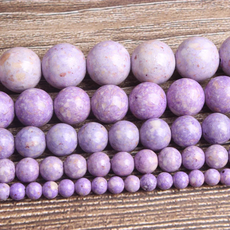 Lan Li модные натуральные ювелирные изделия фиолетовый окаменение свободные