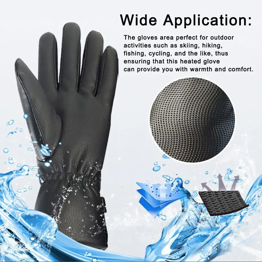 Для мужчин женщин Перезаряжаемые Электрический теплые перчатки с подогревом