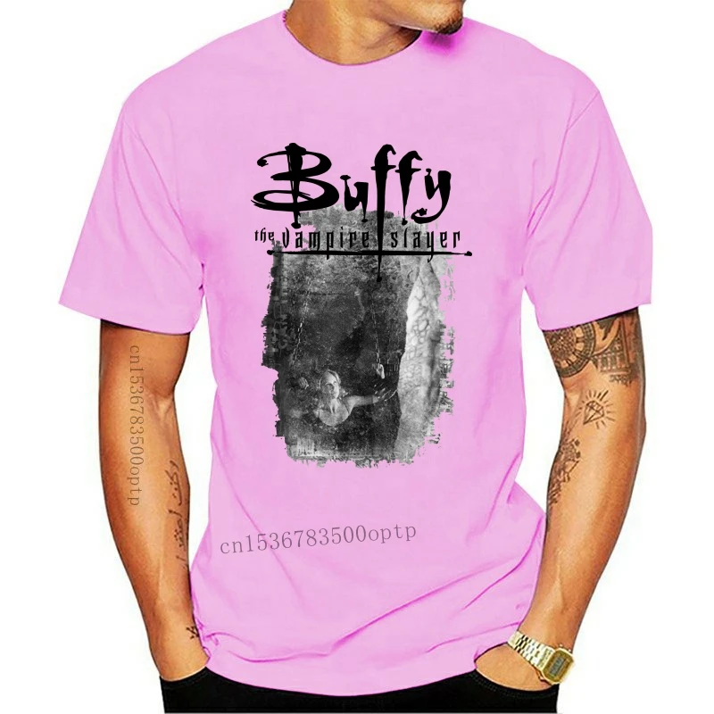 

New Buffy The Vampire Slayer Shackled Distressed Official Mens T Shirt