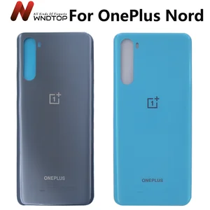 Original For OnePlus Nord Battery Cover Back Glass Rear Door Housing Case Back Panel With Adhesive F