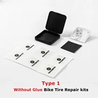 2 Тип велосипедов комплект для ремонта шин Наборы с помощью клеябез клея чип MTB дорожный велосипед внутренняя трубка шины с защитой от проколов инструмент для ремонта, аксессуары