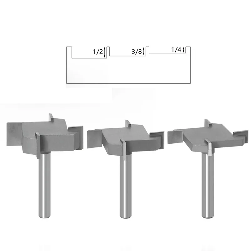 Деревообрабатывающий инструмент Т-образная фреза с хвостовиком 1/4 дюйма 6 мм 4
