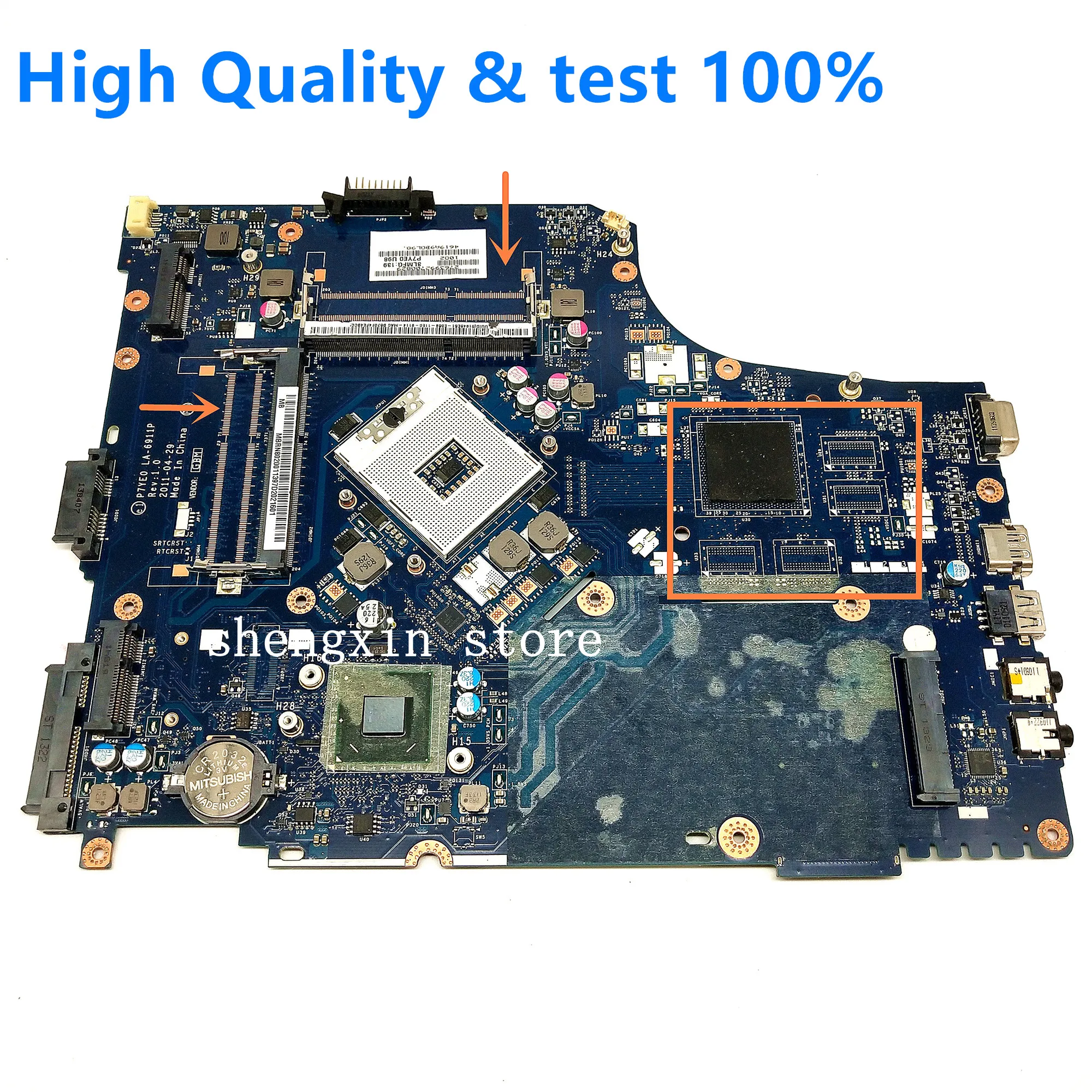 

Материнская плата для ноутбука Acer aspire 7750 7750G MBRN802001 P7YE0 LA-6911P