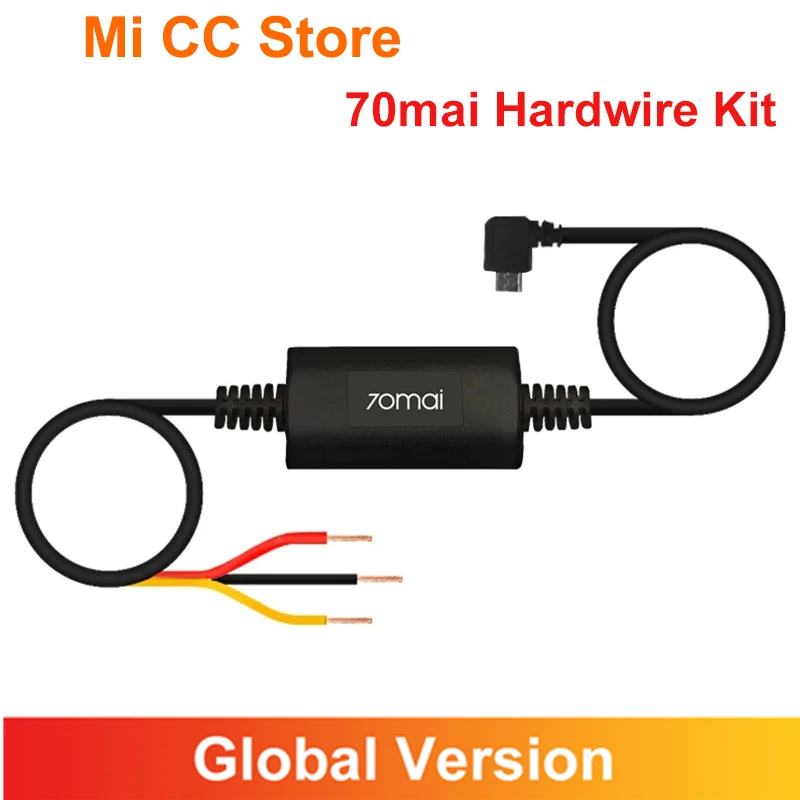 

Кабель видеонаблюдения 70mai для парковки, камера для приборной панели 70 mai 4K, широкая камера PRO Plus, комплект из жесткого провода A500, 24 часа, мони...