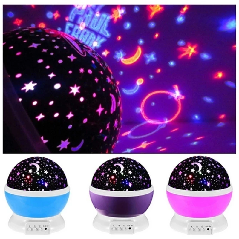 

LED Starry Sky Rotating Projector USB Battery Galaxy Night Light Children's Bedroom Decoration Christmas Atmosphere Light