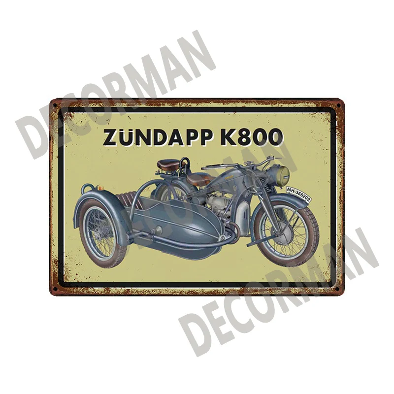 [Mike86] ZUNDAPP Triump пользовательские двигатель оловянный знак потертый шик ретро настенная живопись Рождественский подарок 20*30 см LTA-1702 - Цвет: SL-11688