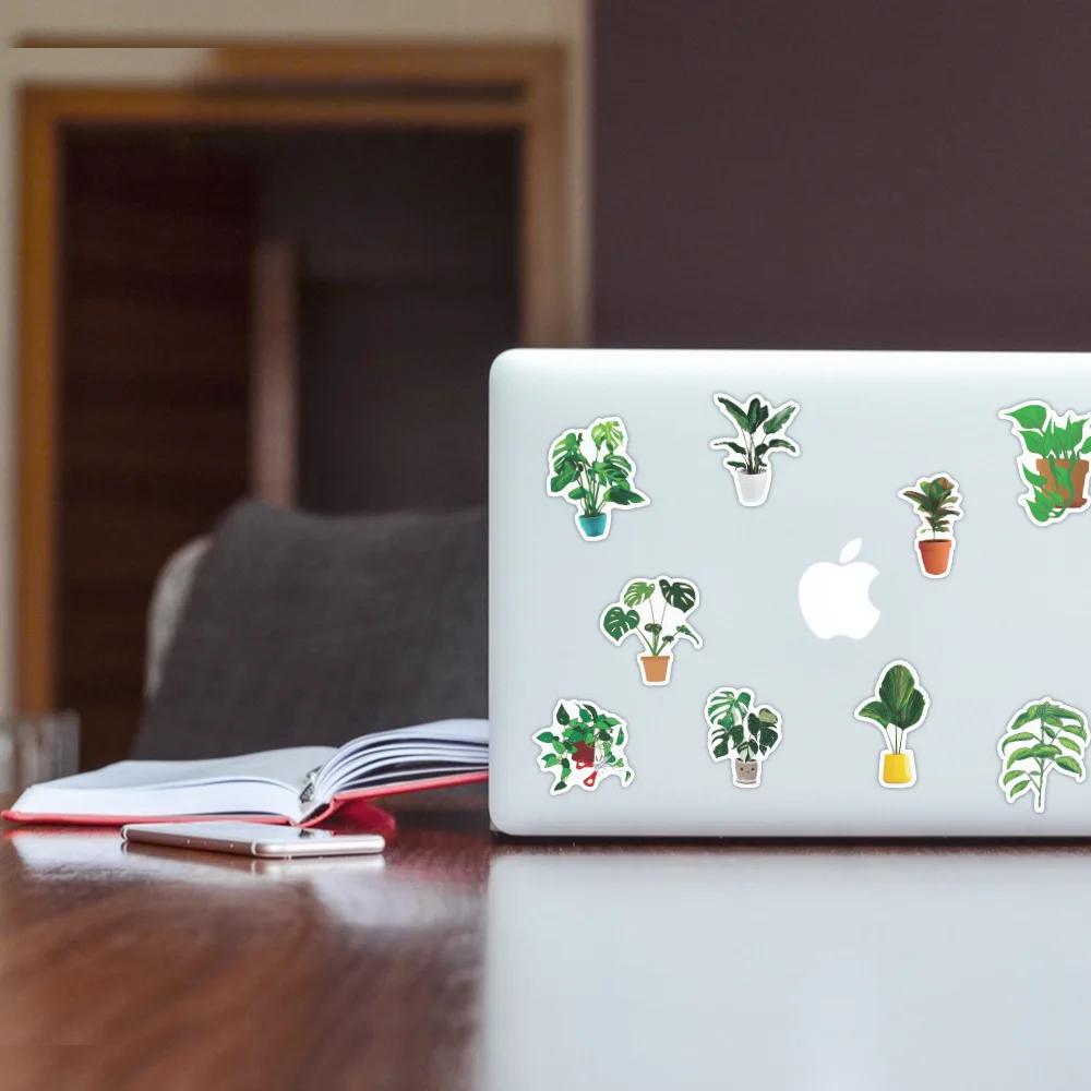 Наклейки с растениями цветами зелеными листьями граффити декоративные