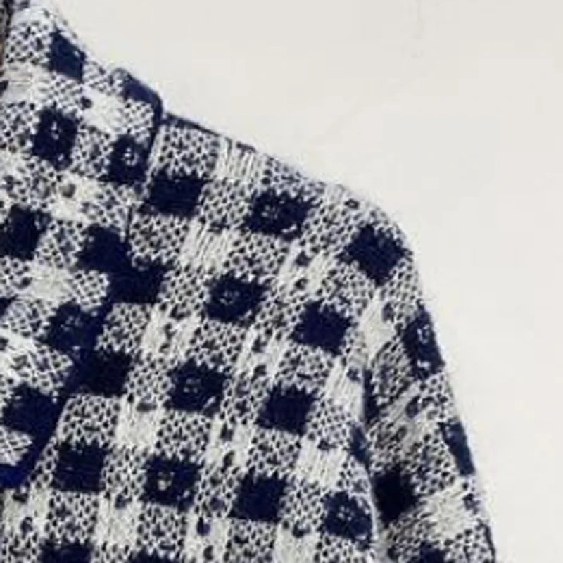 

Prepyy style women Plaid jacket Pearl buttons long sleeve casual wild female coat