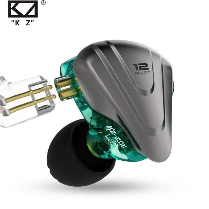 2019 KZ ZSX Terminator 5BA + 1DD 12 шт. гибридные наушники-вкладыши HIFI металлическая гарнитура