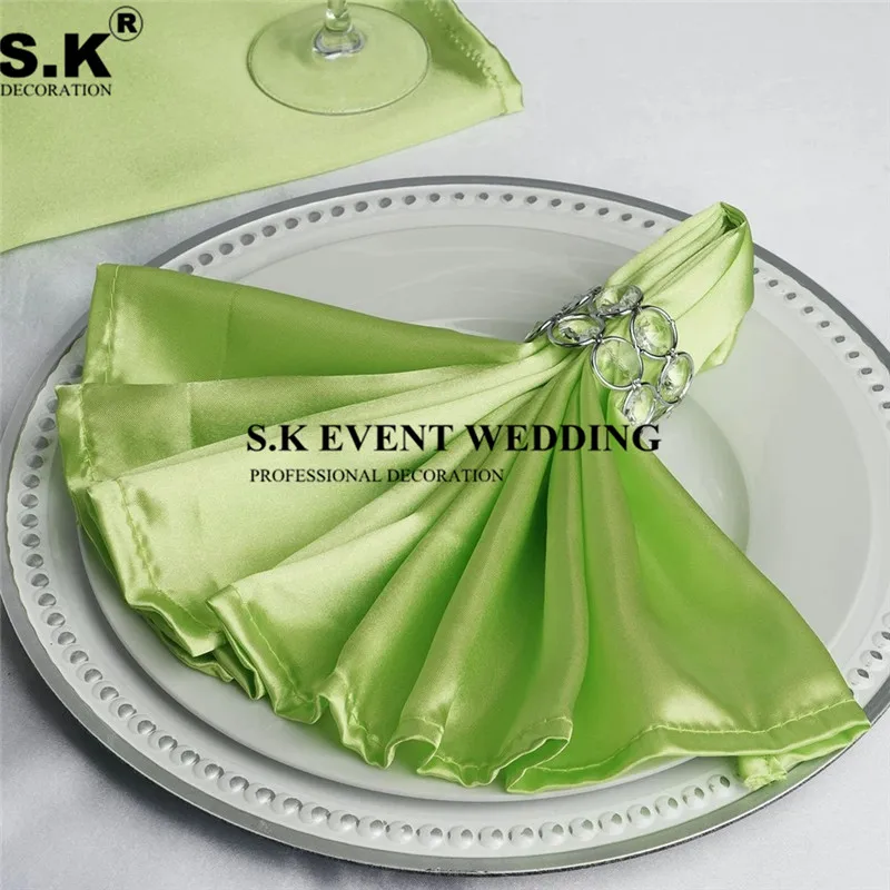 Атласная Салфетка по низкой цене салфетки для свадебного стола украшения