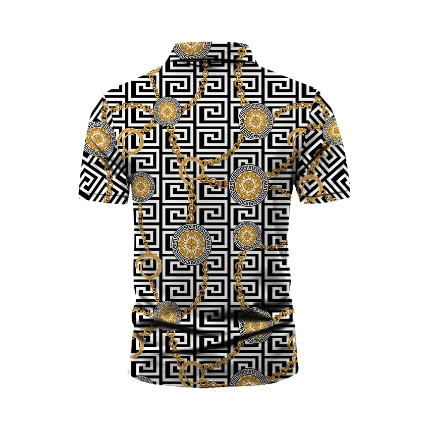 Мужская рубашка-поло с коротким рукавом цветными блоками лето 2021 | одежда