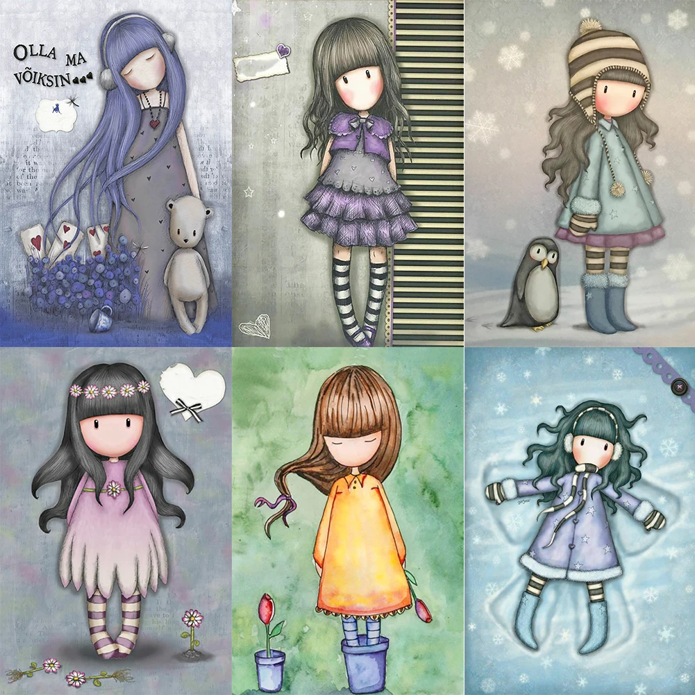 

5D DIY Diamond Painting Fairy Girl Full Circle Rhinestone Mosaic Diamond Embroidery Crafts Handmade Art Home Decoration