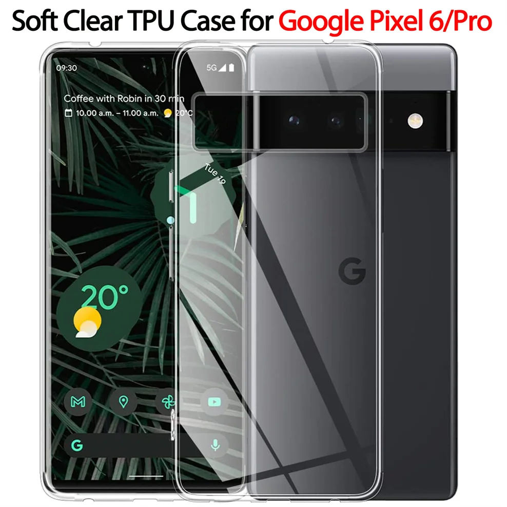 

Pixel 6 Pro Phone Cases for Pixel-6Pro Soft Shockproof Clear TPU Cover Pixel6 6Pro Google Pixel 6 Pro Case Pixel6 Pro