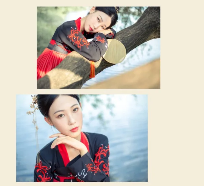 Новое платье Hanfu, Женский Классический танцевальный костюм, народное платье, Древний китайский стиль Hanfu, танцевальный костюм, одежда для сцены